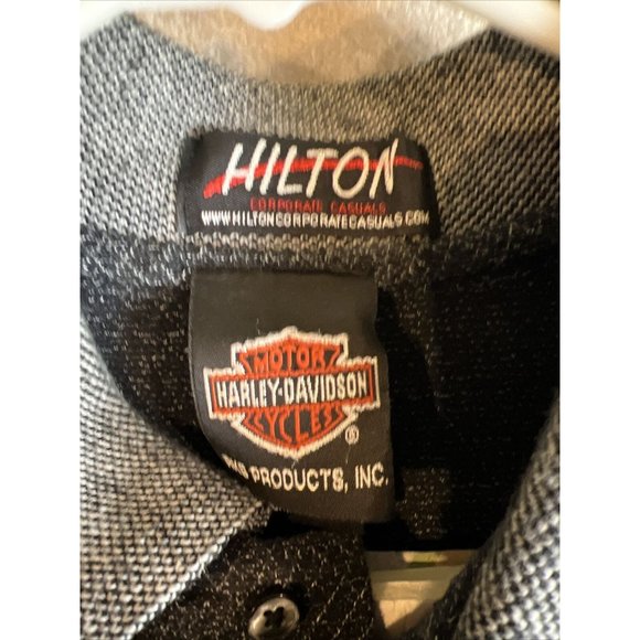 VTG Harley Davidson Polo Shirt Mens Large Gray S/S Biker Casual Made in USA - Picture 5 of 10